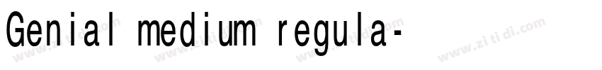 Genial medium regula字体转换